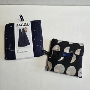 2 BAGGU NWT Big CONSTELLATION MIDNIGHT and Standard MOON PHASES Reusable Bags